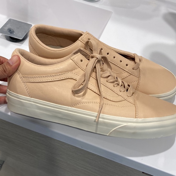 🌊BNWOB Tan Leather Vans Sneakers🌊 - Picture 9 of 9
